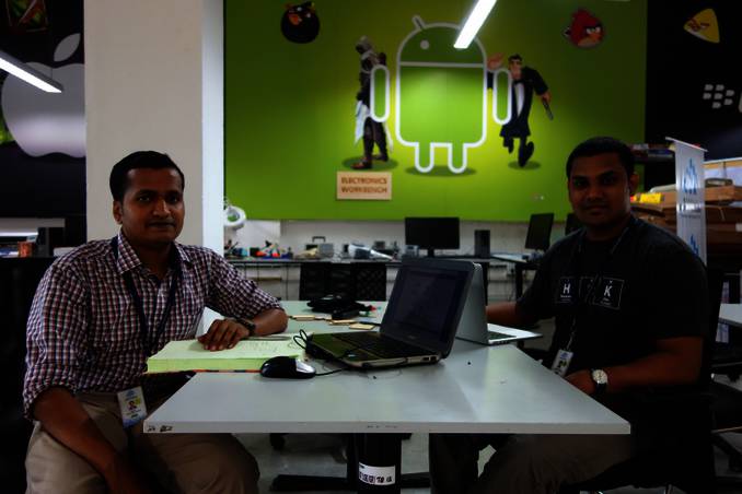 Startup Kerala technical officer Varun Geethamony (left) and Kochi Fab Lab head Daniel Jeevan (right)