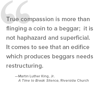 Quote from Martin Luther King, Jr. about true compassion