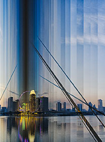 Singapore Skyline Sunset by Fong Qui Wei